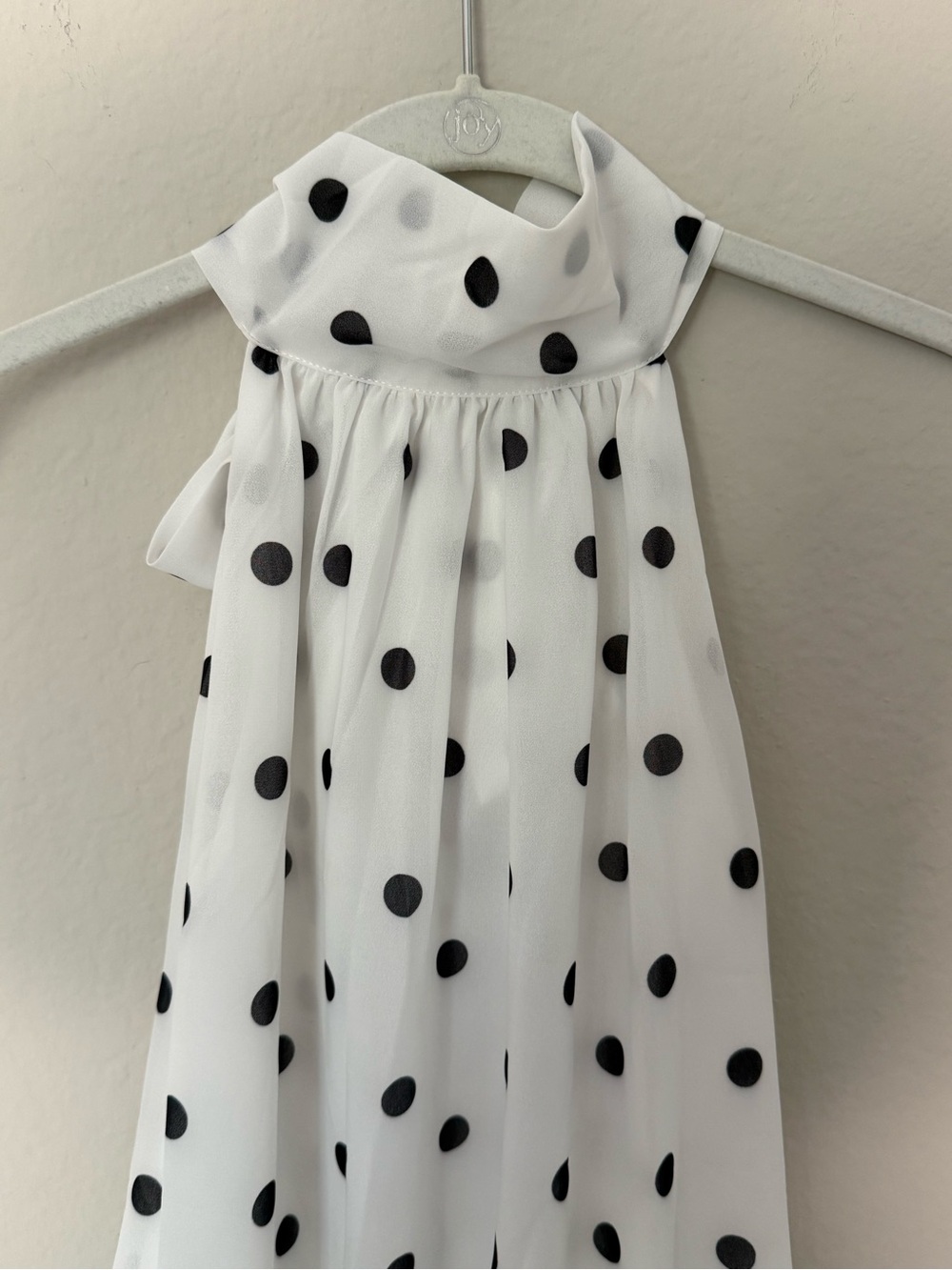 Peppermayo White Polka Dot Halter Mini Dress - Picture 11 of 12